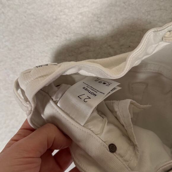 MOTHER Jeans The Looker Crop Jeans White Skinny 27 Fairest Of Them All - Picture 4 of 5